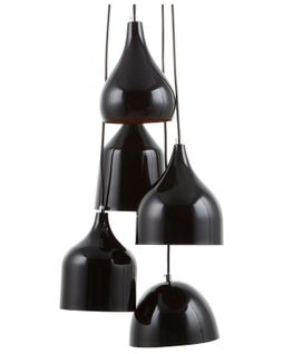 Lampe Suspension Savio Métal Marron Doré Noir