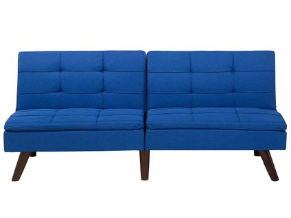 Canapé Convertible 3 Places En Tissu Bleu Cobalt Ronne