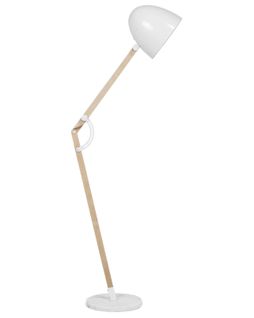 Lampadaire Hetton Réglable Bois De Chêne Blanc