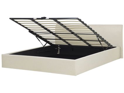 Lit Ottoman Tissu Orbey 180 X 200 Cm Beige Clair