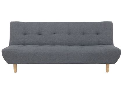 Canapé Convertible 3 Places En Tissu Gris Foncé Alsten