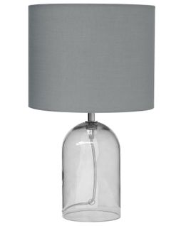 Lampe à Poser En Verre Transparent/gris Devoll