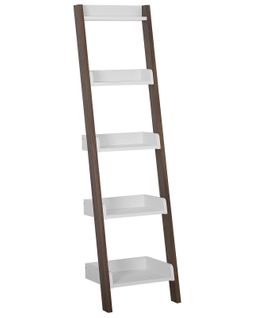 Bibliothèque 4 Étagères Bois Foncé-blanc Mobile Duo