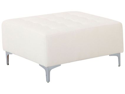 Pouf Ottoman En Cuir Pu Blanc Aberdeen