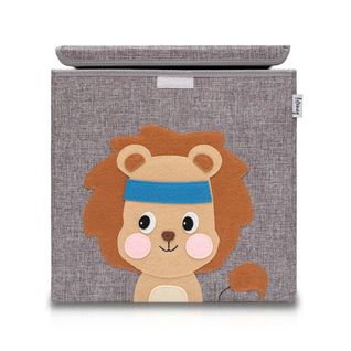 Boîte De Rangement En Tissu Pour Enfant "lion" Avec Couvercle