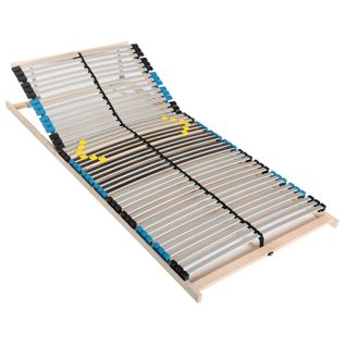 Sommier à Lattes 100x200 Tête Multi-réglable, 42 Lattes, 7 Zones, Charge Env. 150kg