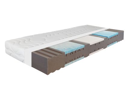 Matelas Mousse 2x100x200 cm Gel H2 H3  Dynamic Épaisseur 19 cm, 7 Zones