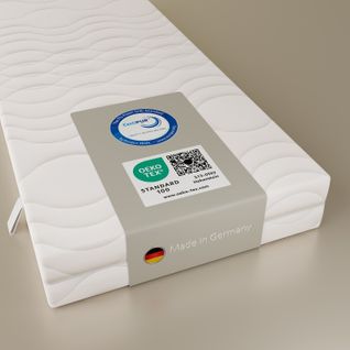 Matelas Mousse 2x90x190 cm DYNAMIC Épaisseur 19 cm, Gel H2 H3, 7 Zones