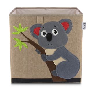 Boîte De Rangement En Tissu Pour Enfant "koala" Sur Fond Foncé