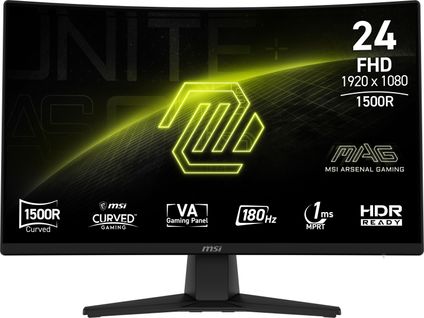 Ecran PC Gamer Incurvé - 24'' - Fhd - 180hz - Dalle Va - 1ms - Mag242c
