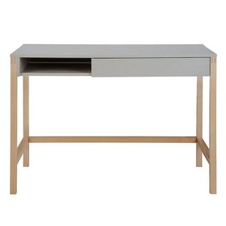 Bureau Design "northgate" 112cm Bouleau et Gris