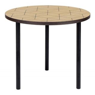 Table D'appoint Design "arty Triangles" 50cm Chêne