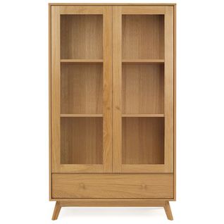 Vitrine Design En Bois "kensal" 170cm Chêne