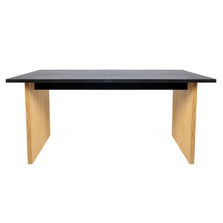 Table à Manger Design En Bois "stripe" 160cm Noir