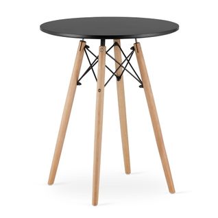 Table Ronde Kova, Style Moderne, En Mdf Noir, Pour Salle à Manger