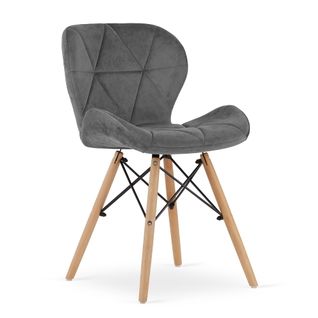 Fauteuil En Velours Wako, Design Moderne Gris Pour Salon