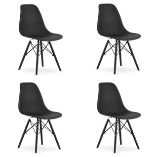 Chaise Osaka Noire, Design Ergonomique Pour Salon X4