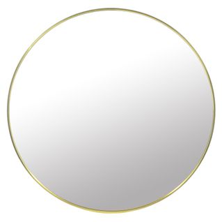 Miroir Mural Rond 70 Cm Avec Cadre En Métal Doré