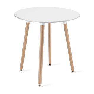 Table Ronde Kami, Pieds En Hêtre Blanc, 60 Cm