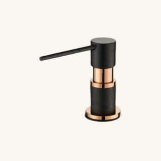 Distributeur Savon Cuisine Encastrable Helika Cuivre Et Noir