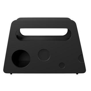 Table D'appoint Moderne Sur Roulettes - Spéciale En Forme De Fromage - Noir