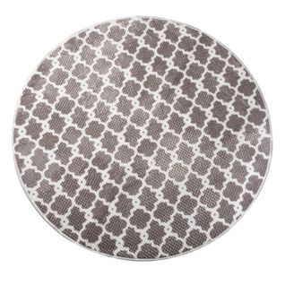 Tapis Moderne En Velours Gris, Diamètre 120 Cm, Antidérapant, Doux Et Facile D'entretien