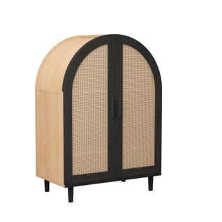 Meuble à Chaussures Élégant De Forme Arrondie, Bois