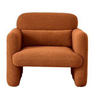 Fauteuil Fixe Avec Coussin En Tissu - Orange