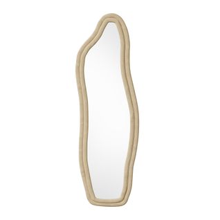 Miroir Pleine Longueur 140x45 Cm, Cadre En Velours, Peut Être Accroché Ou Posé à La Verticale,doré