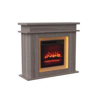 Cheminée Électrique Avec Effets De Flamme 3d Réalistes,cheminée Décorative,101x34,5x88,8 Cm,gris