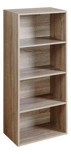 Etagère 4 cases POYANG 3 imitation chêne foncé