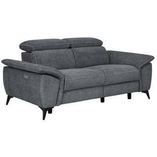 Canapé 2 places relax Newport III tissu gris foncé