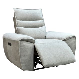 Fauteuil relax électrique COME tissu gris