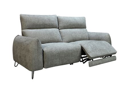 Canapé relax 3 places LYNA tissu gris foncé