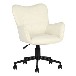 Fauteuil de bureau LAURINE tissu beige
