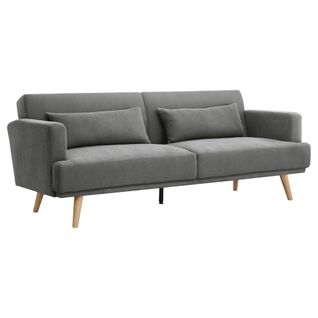 Canapé convertible 3 places ALOHA tissu gris