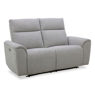 Canapé relax 2 places élec. LOANE tissu beige