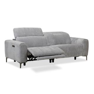 Canapé relax 3 places FRANKY II tissu gris