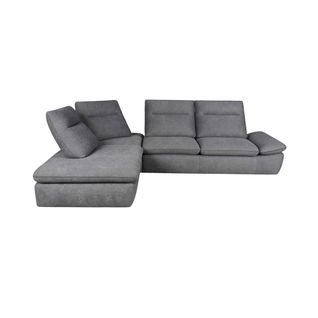 Canapé d'angle relax angle gauche UNIQUE tissu gris