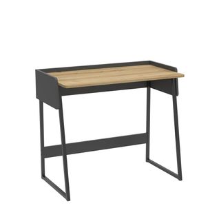 Bureau ENZO imitation chêne et noir