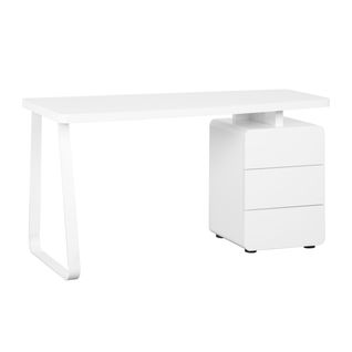 Bureau avec 3 tiroirs TINO Blanc