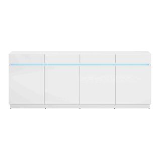 Buffet LED 4 portes L.220 LUDIVINE blanc brillant