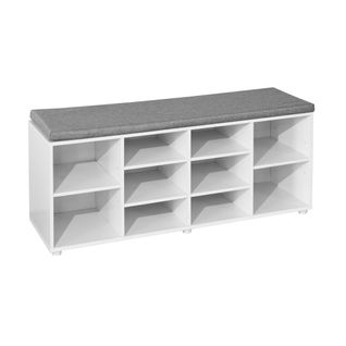 Banc à chaussures L. 104 cm LEO Blanc
