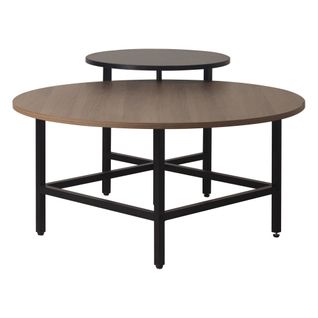 Table basse EDDY imitation noir et chêne