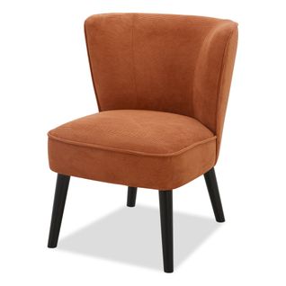 Fauteuil HARRY III tissu velours terracotta