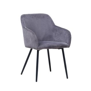 Fauteuil velours HONORE Gris