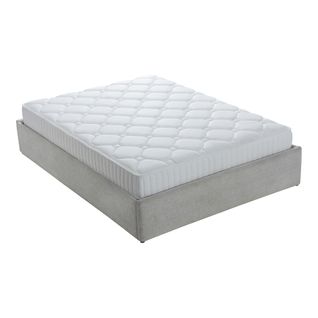 Pack sommier coffre + matelas 160x200 cm ép. 20 cm PABLO tissu beige