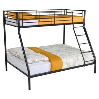 Lit superposé 140/90x190 cm URBAN 3 métal noir