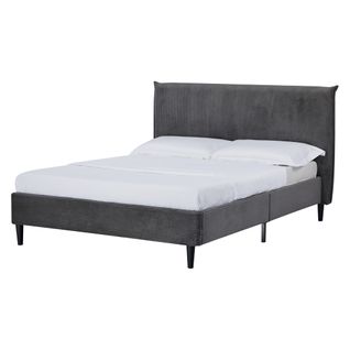 Lit 140x190 cm Brio Velours gris