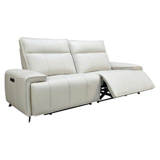 Canapé relax 3 places VERONA cuir et croûte de cuir givre